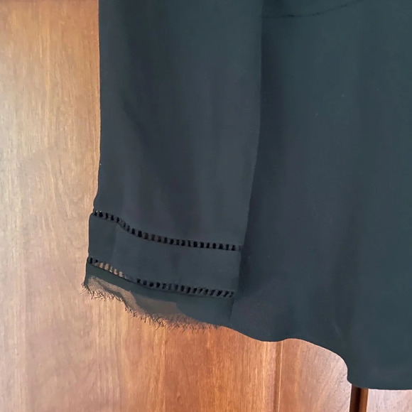 Rebecca Taylor Blouse Black Lace Size 0 - Picture 4 of 9